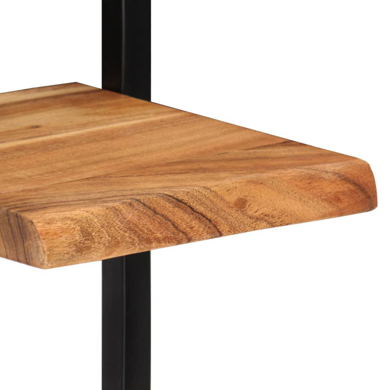 Purwokerto 2 Piece Acacia Solid Wood Floating Shelf with Live Edge