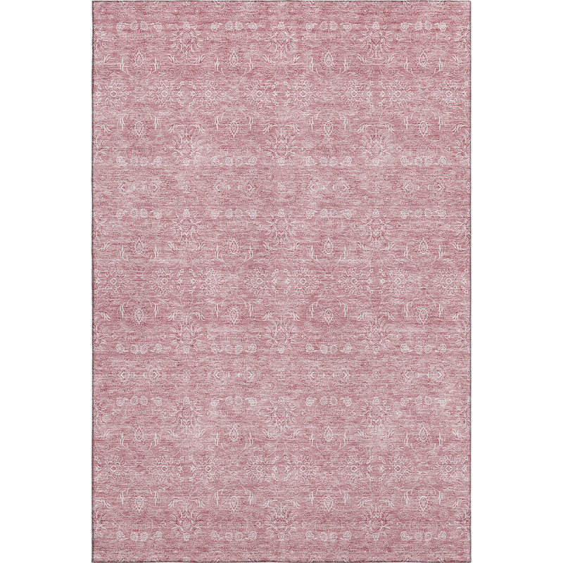 Premium Machine Washable Prisco Blush Rug, Rectangle 3' x 5'