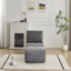 Canapé modulaire en mousse à mémoire de forme moderne, méridienne simple pour le salon, canapé modulaire Cloud pour animaux de compagnie, tissu en velours côtelé, repose-pieds mobile, aucun assemblage requis, gris-639460934