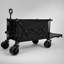 Wagon pliable avec hayon rallongé, rallonge extra longue pour le transport robuste, grandes roues tout-terrain, noir-gris