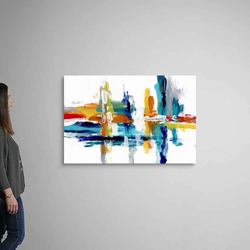 " Captive Color III " Painting Print, 32" H x 48" W x 1.25" D, Wrapped Canvas