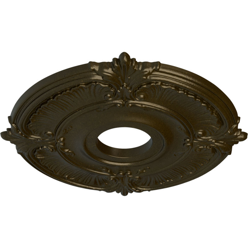 Médaillon de plafond H 18 po x l 18 po x P 0,625 po Attica, Vert / doré