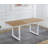 Square Extendable Dining Table with metal leg-222326673