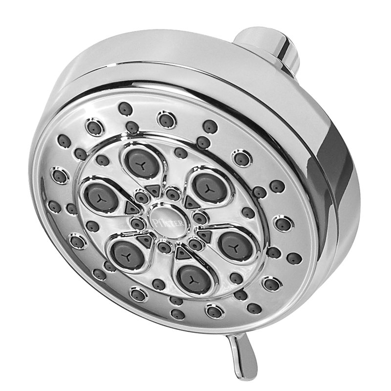 Pomme de douche multifonctions à vie multiple, Chrome poli
