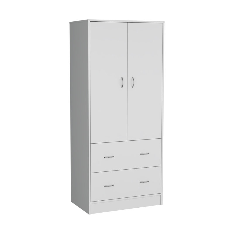 Armoire 2 portes et 2 tiroirs Taly, Blanc