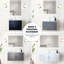 36 po L x P 22 po Meuble-lavabo blanc brillant avec miroir à DEL - De nombreuses options de rangement-989862204