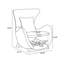 Chaise d'appoint moderne pour animaux de compagnie avec siège incurvé et coin caché pour la chambre à coucher et le coin lecture-1140991734-1140991735