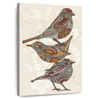 Trois petits oiseaux en ronce