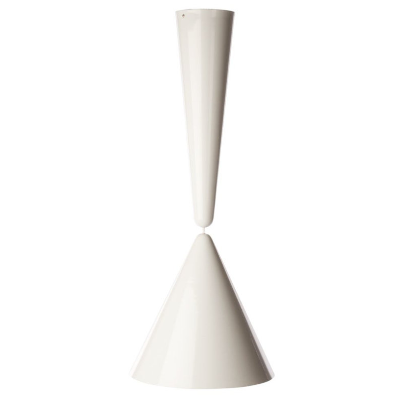 Luminaire suspendu conique à 1 lumière Adila, Blanc