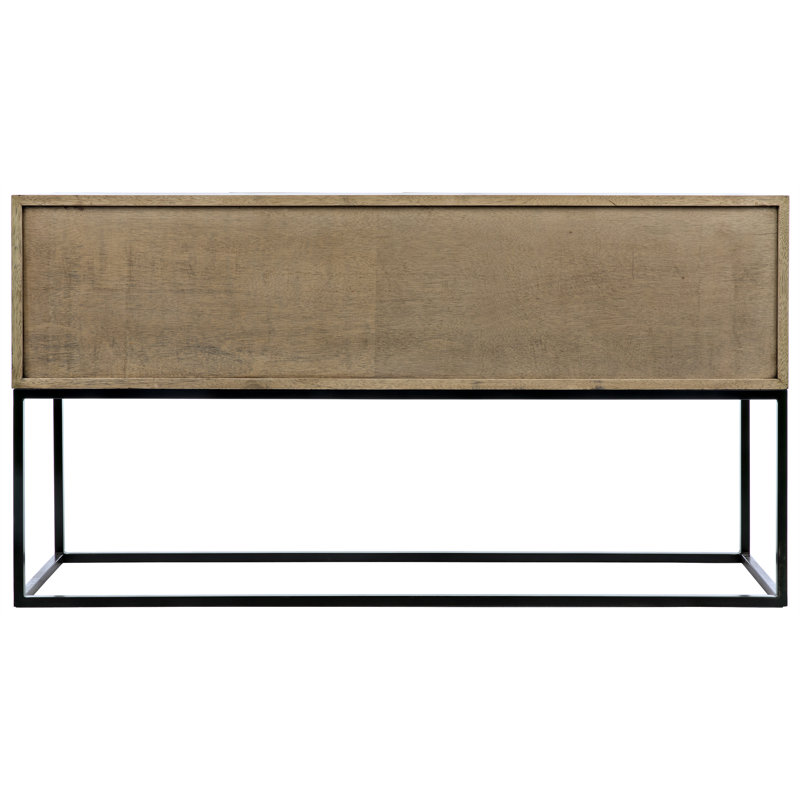 Zurich 60'' W Solid Wood Console Table, Bleached Walnut