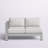 Shore Sunbrella Fabric Aluminum Outdoor Patio Left-Arm Loveseat-1452315483
