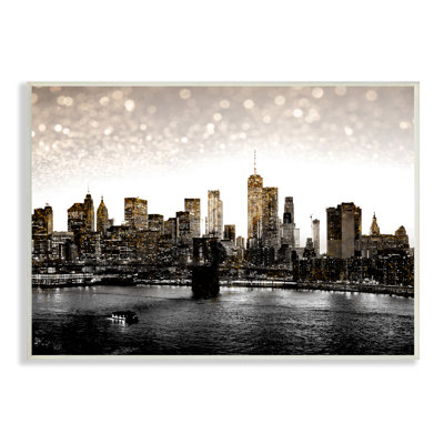 " New York Evening City Skyline Brooklyn Bridge Manhattan " by Ziwei Li