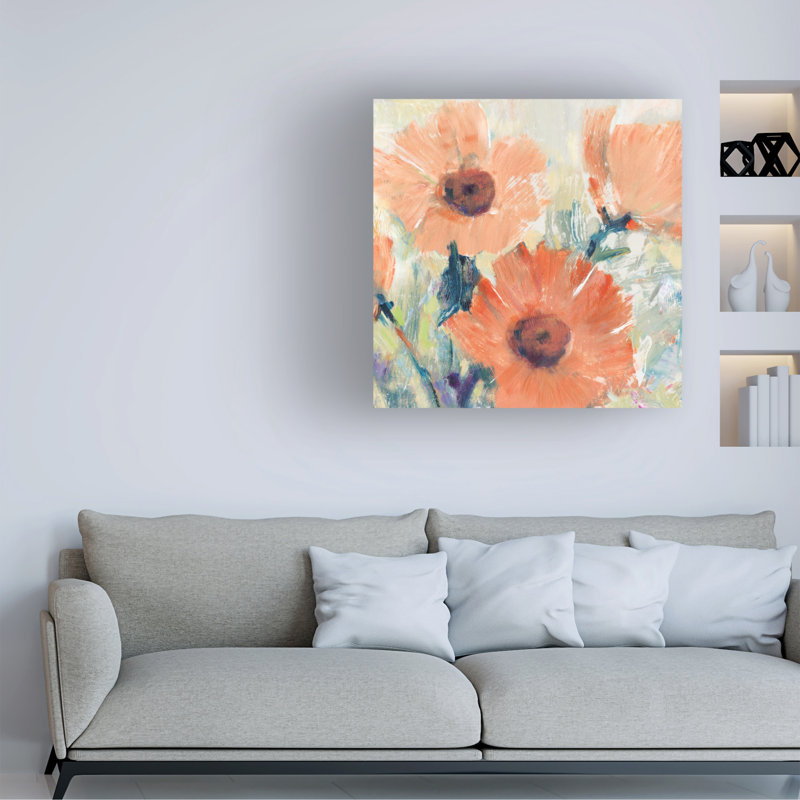 «Flowers in Bloom I» par Tim O Toole - impression sur toile tendue, H 14 po x l 14 po x P 2 po