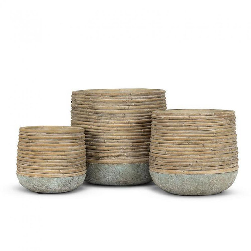 Cachepot en ciment Brittneyann, H 6,5 po x l 6,5 po x P 6,5 po