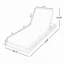 Chaise longue de patio en bois