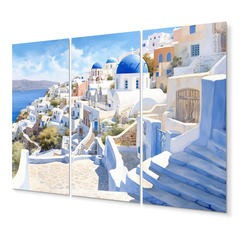 Nicollet - Grèce, ensemble de reproductions d'art mural en métal