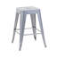 Tabouret à hauteur de comptoir 24 po, ensemble de 4 tabourets de bar en métal sans dossier, empilable, amovible et facile à assembler, pour économiser de l'espace pour un îlot de cuisine / bar / café / salle à manger-768049082-768049084-768049086