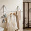 Séchoir à vêtements pliant 2 pièces sans perceuse, barre transversale de 80 cm, convient à la chambre à coucher, à la salle de bain, à l'intérieur et à l'extérieur, support à vêtements pliant Basics (argent)