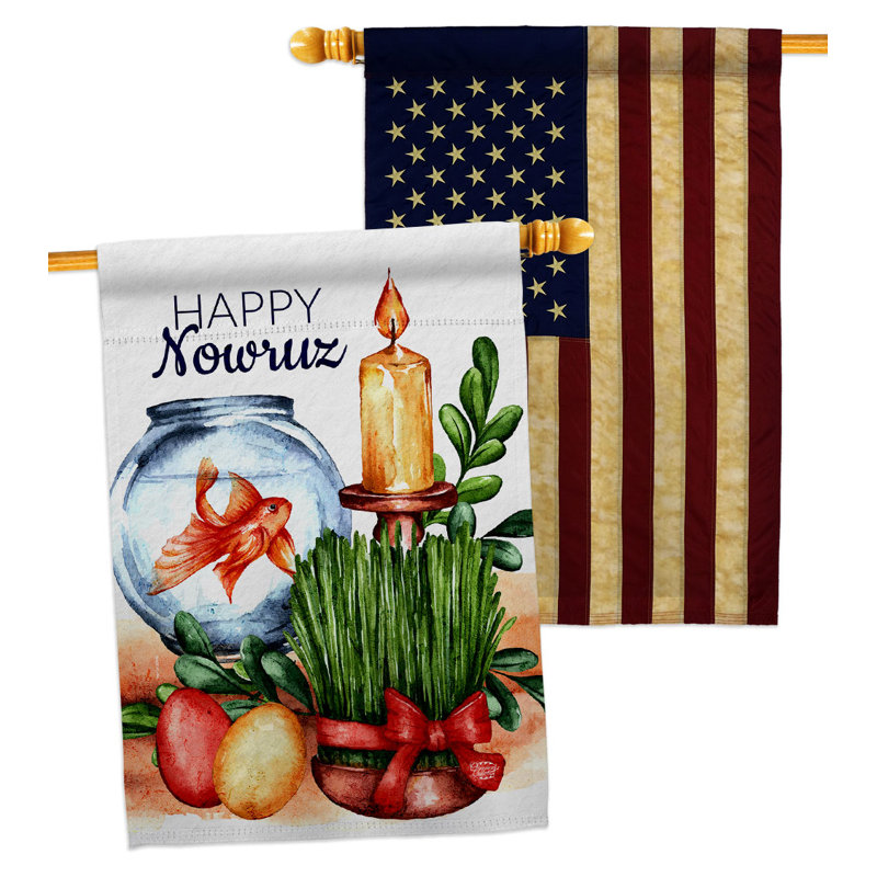 Drapeau de maison en polyester 2 côtés 3 pi 3 po x 2 pi