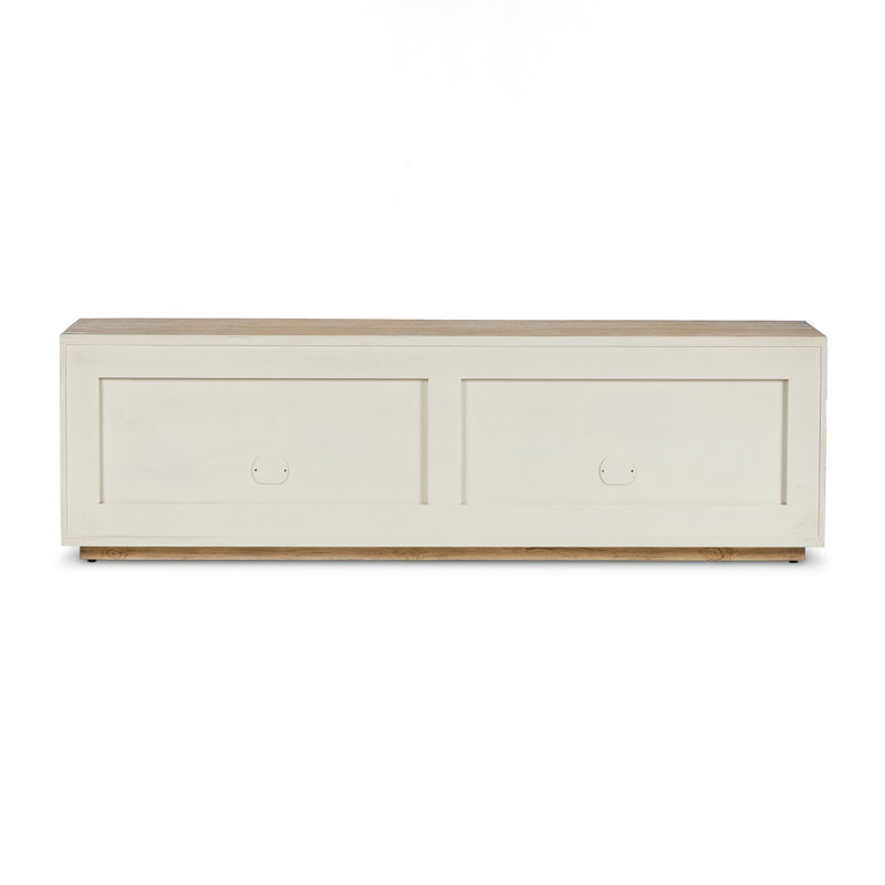 REDONDO Media Console, Bleached Alder