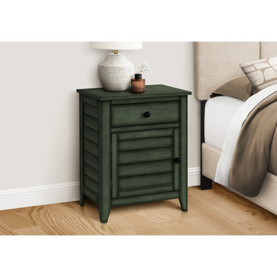 Table d'appoint transitionnelle en placage antique, avec rangement pratique pour l'armoire à tiroirs de chambre à coucher et de salon