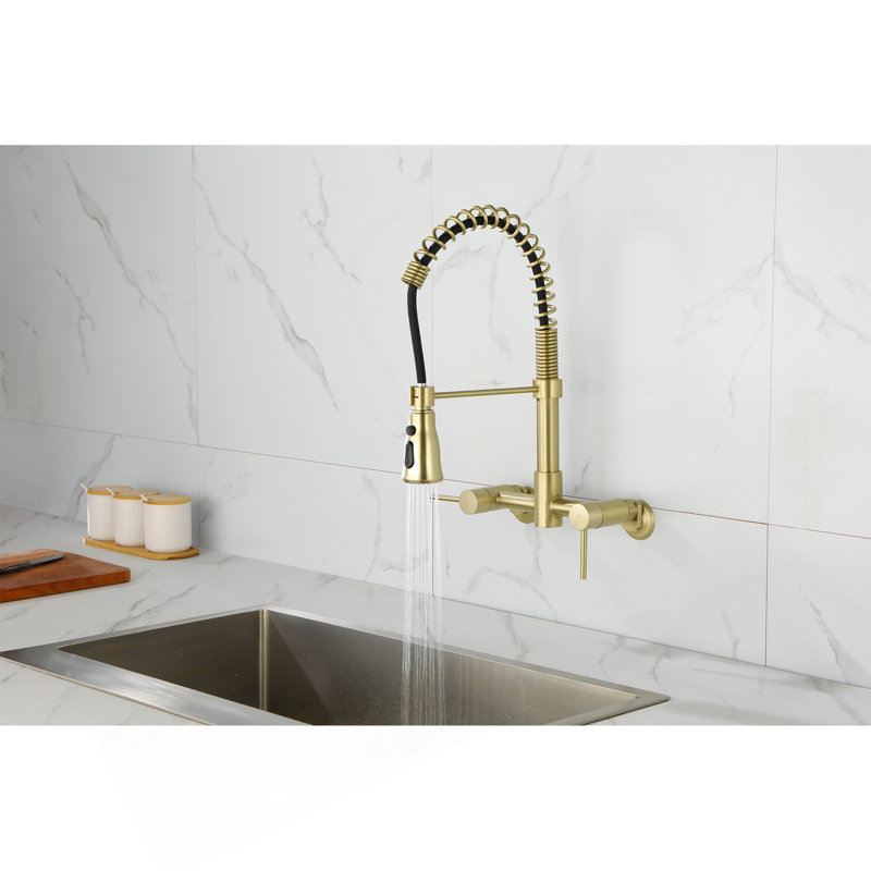 3 Functions Wall Mounted Bridge Kitchen Faucet