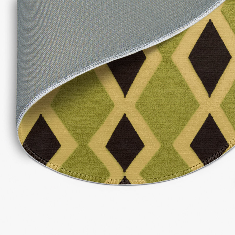 Tapis brun intérieur et extérieur Trellis, Rond 5 pi