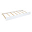 Lit simple superposé simple avec lit gigogne, rangement et bureau, peu encombrant, blanc
