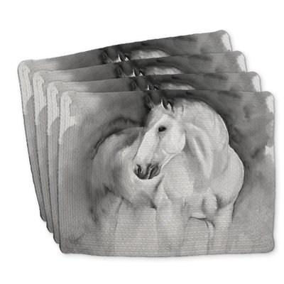 Ensemble de 4 napperons en polyester tressé - Beauty Home Decor