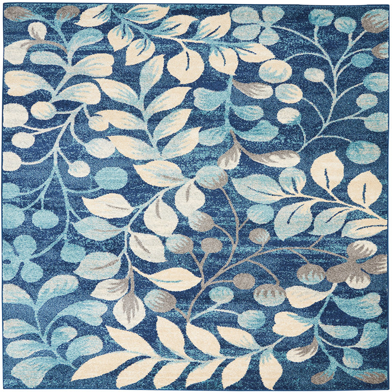 Leeming Floral Indoor Rug, Rectangle 5'3" x 7'3"