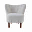 Chaise d'appoint en bois de sherpa Teddy l 34 po x P 31 po x H Zusud