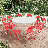 11-Piece Fold-In-Half Card Table – Kitchen, Wedding Event Set-111835992-111836000