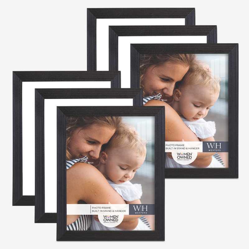 Wood Picture Frame - Set of 6, Ebony, 8" x 10"