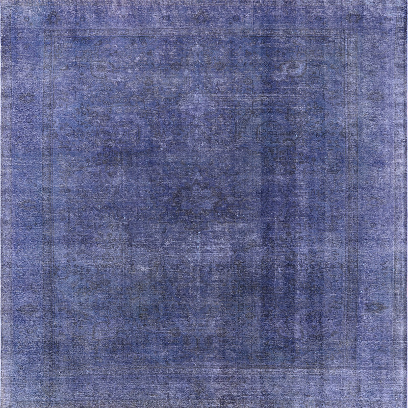 Tapis bleu / gris Icenhour, Carré 4 pi