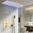 Brushed Gold Brass Recessed Shower System with 16x32 LED Rain Head & Thermostatic Control