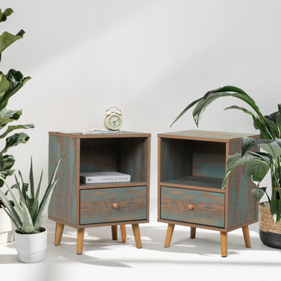 Ensemble de 2 tables de chevet pour table de chevet moderne