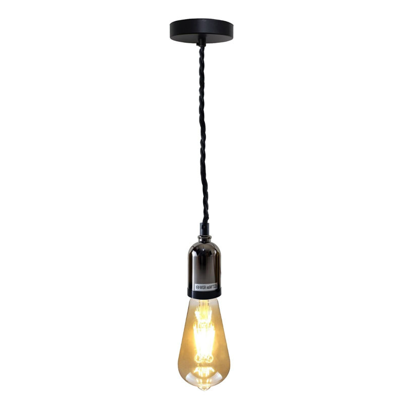 Netta 1 - Light Bulb Pendant, Black