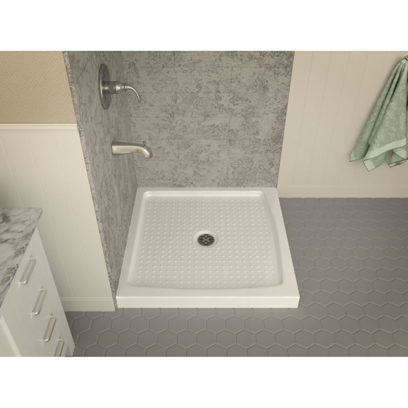 Titan Series 36'' White Acrylic Square Shower Base