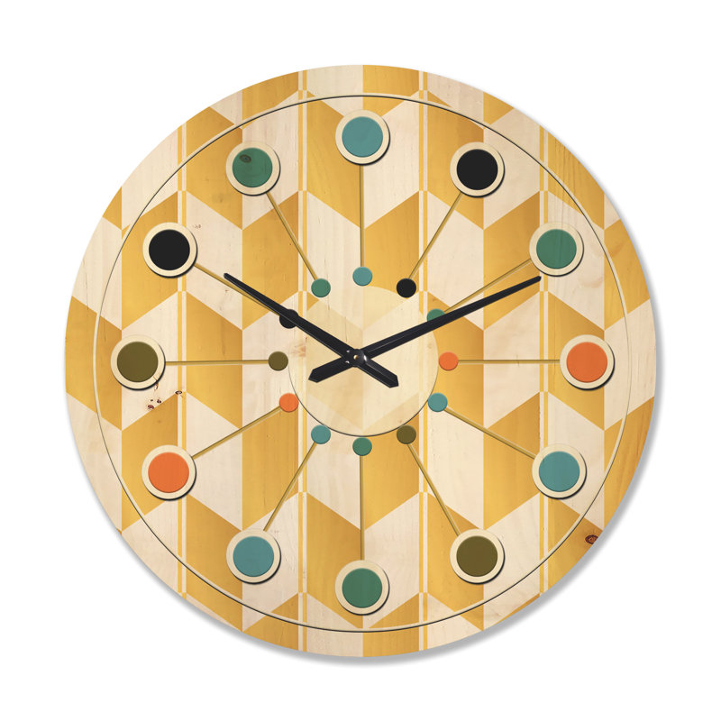 Horloge murale Mid-Century, Grand