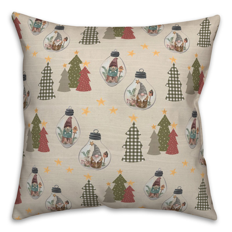  Coussin carré à carreaux crème