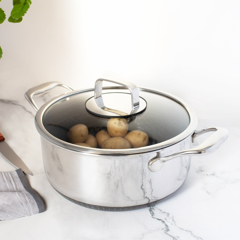 Livwell DiamondClad 10-Piece Cookware Set with Stock Pots, Saucepan, Saute and Roasting Pan - PFOA Free