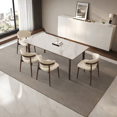High-end Light Luxury Rock Slab Dining Table