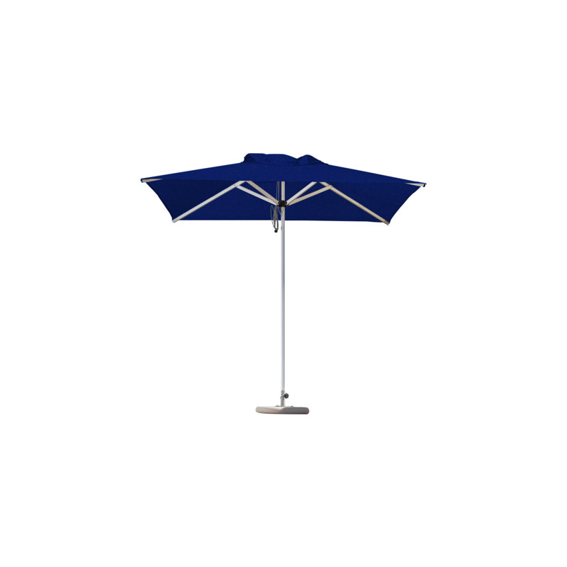 Mistral Square Market Umbrella, CBS + 2" Galvanized Tube, 6'6", Heather Beige