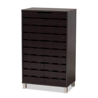 21.7W Shoe Storage Cabinet With 4 Large Fold-Out Drawers - On