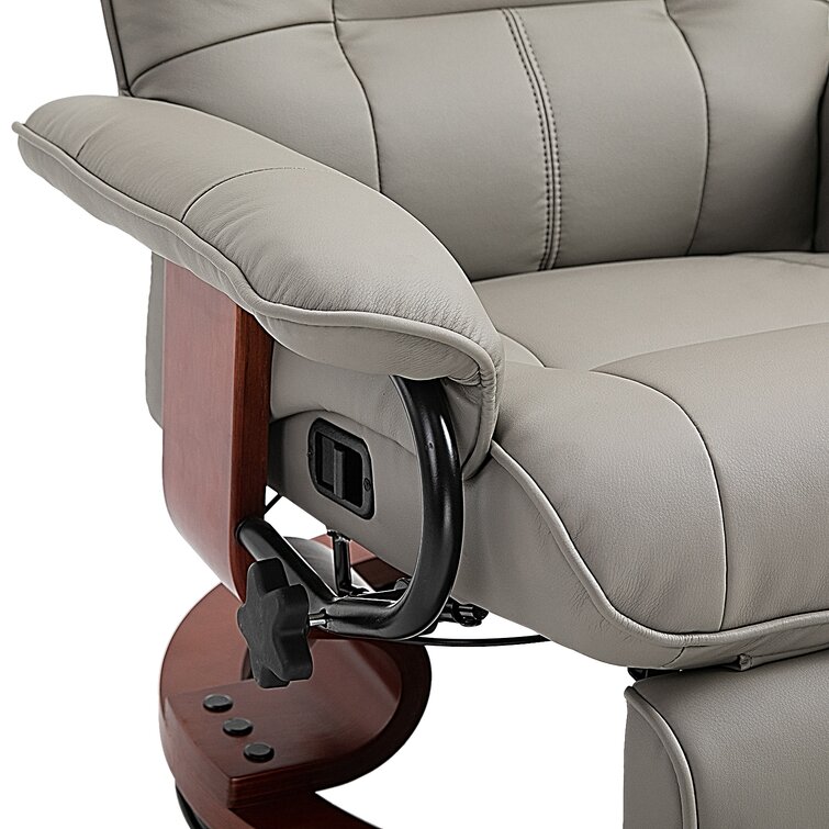 Aricely 30.75 Wide Manual Swivel Ergonomic Recliner Latitude Run, Color brown/gray