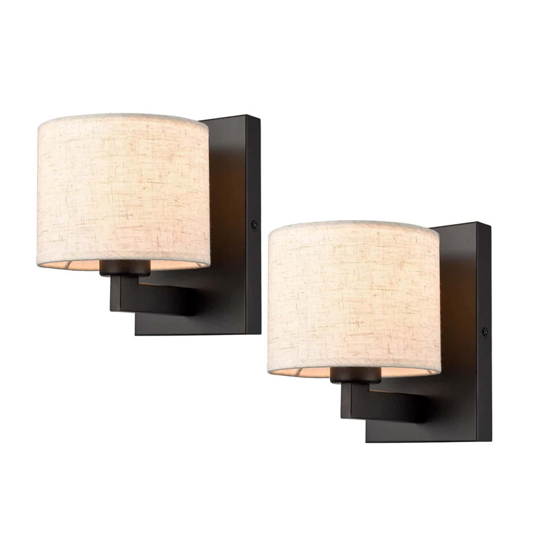 Ensemble de deux appliques murales en tissu, Noir