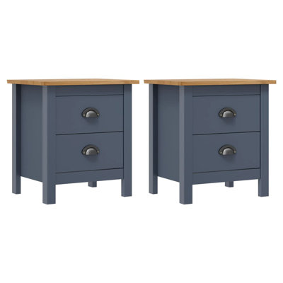Perley Bedside Cabinet Hill 46x35x49.5 cm Solid Pine Wood