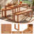 Outdoor Acacia Wood Dining Table, Rectangular Patio Table w/Slatted Tabletop