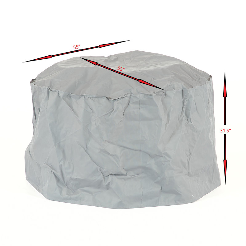 Housse pour ensemble de conversation ronde, H 31,5 po x l 55 po x P 55 po