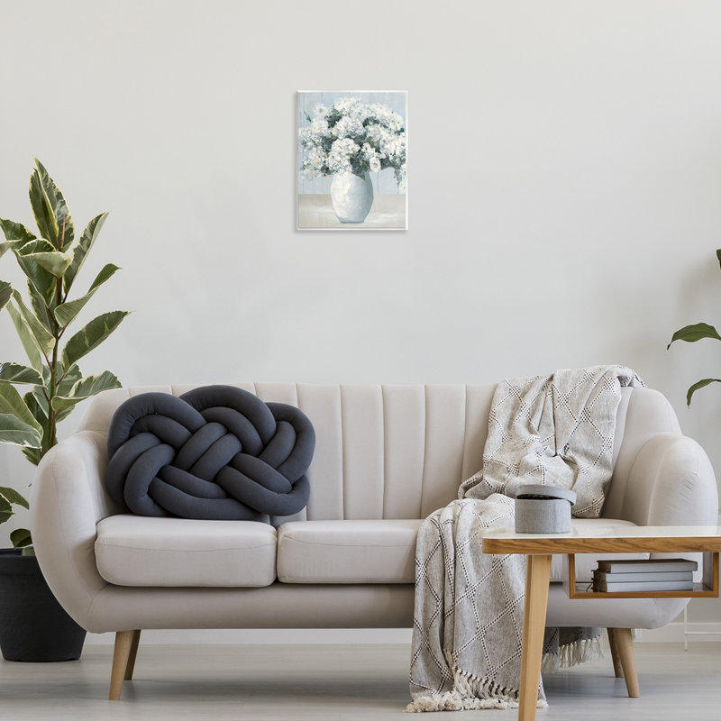 Timeless White Flower Vase Wall Plaque, design by Sally Swatland
